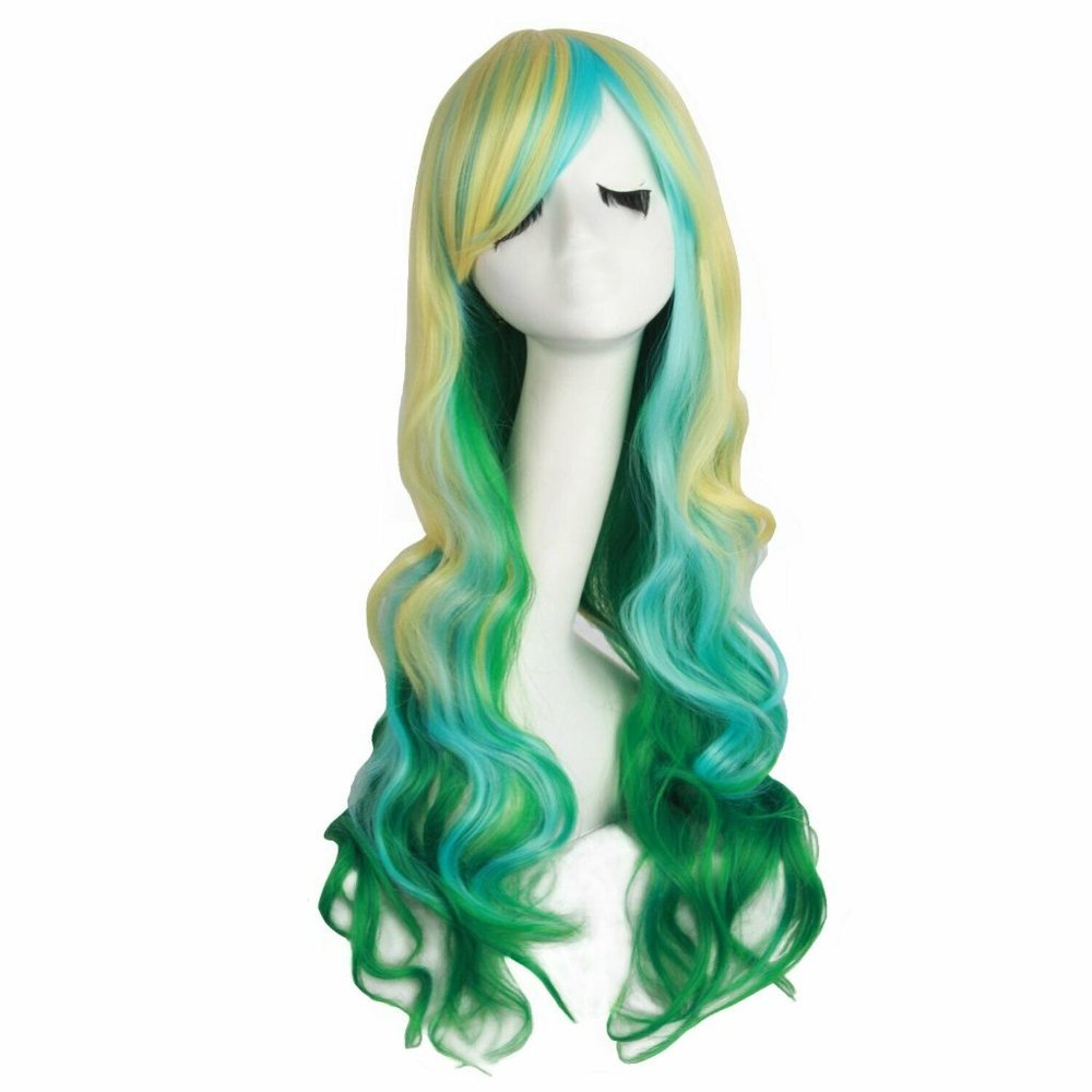28" Wavy Multi-Color Lolita Cosplay Wig Party Wig